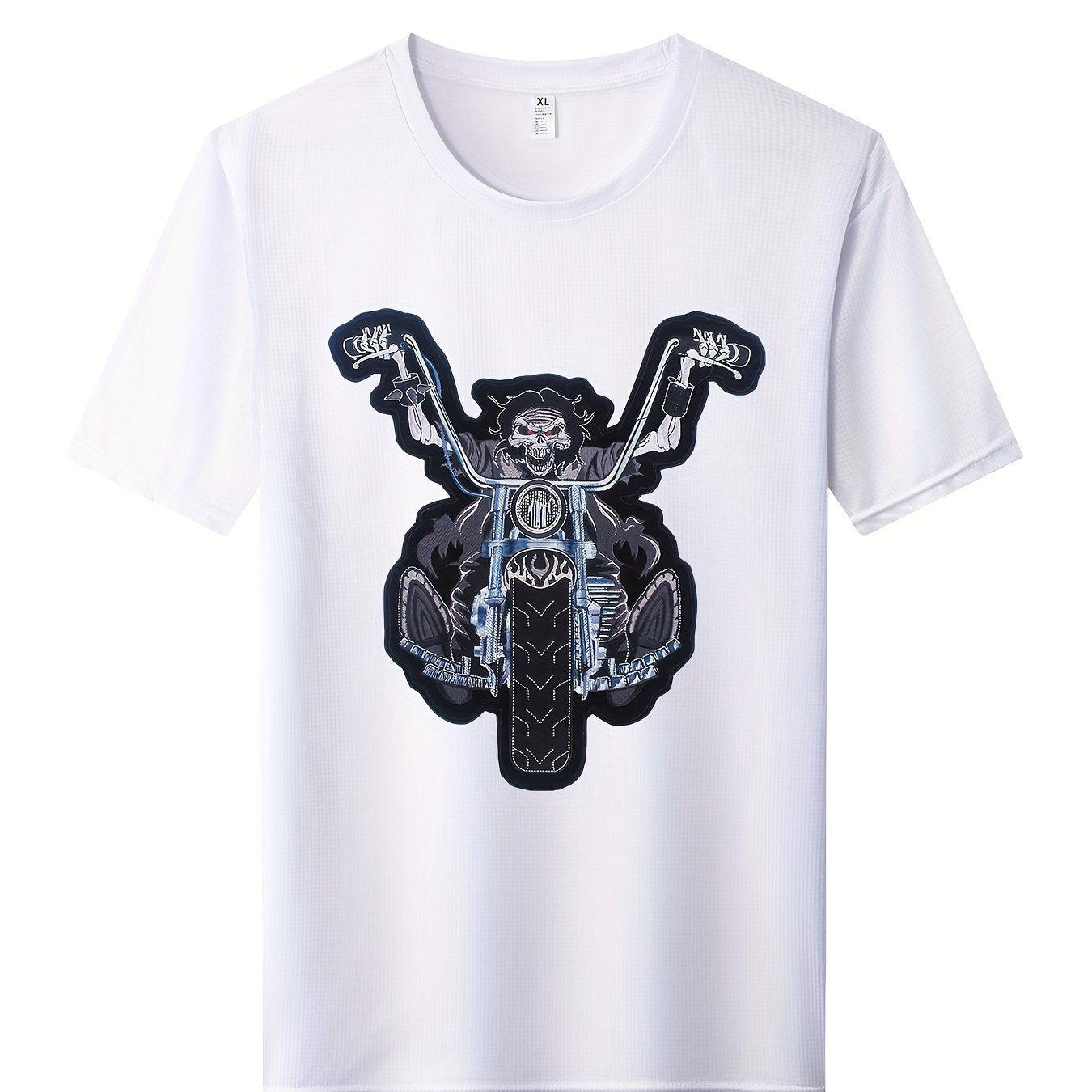 Skull Print Men's Graphic Crew Neck Quick Dry T-shirt