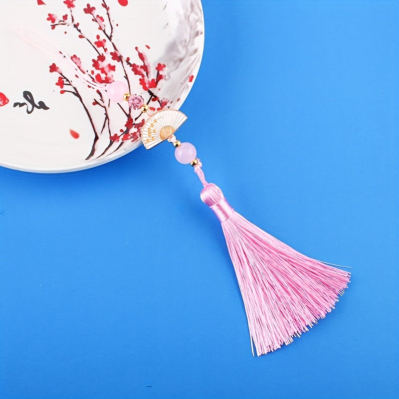 Chinese Style Fan Tassel Small Pendant Year Decorations DIY Craft