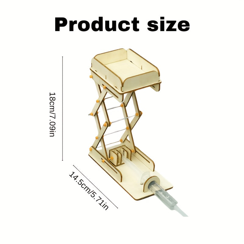 DIY Wooden Assembly Pneumatic Hydraulic Lift Model Kit