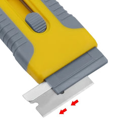 Flat Razor Blade Scraper Paint Stripping Tool Window Scraper - Yellow/Orange