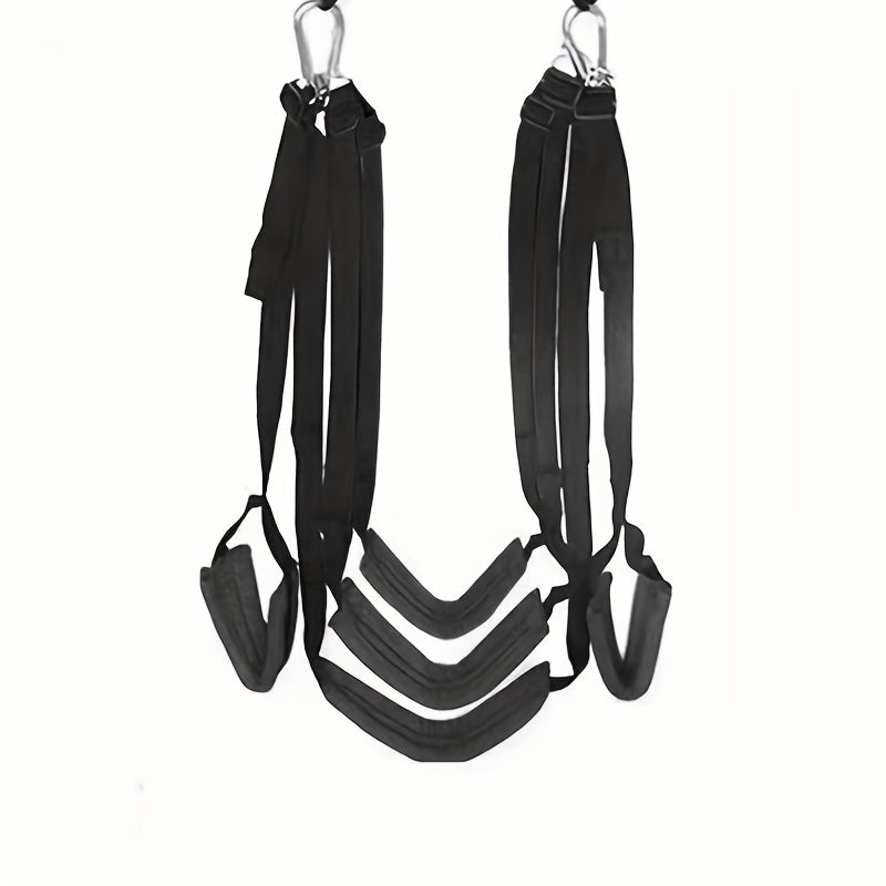 Yoga Hanging Straps w/ 4 Belts Fitness Pilates Swing