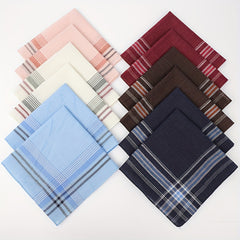 Personalized Name Handkerchiefs Striped Soft Classic Pocket Square Towels