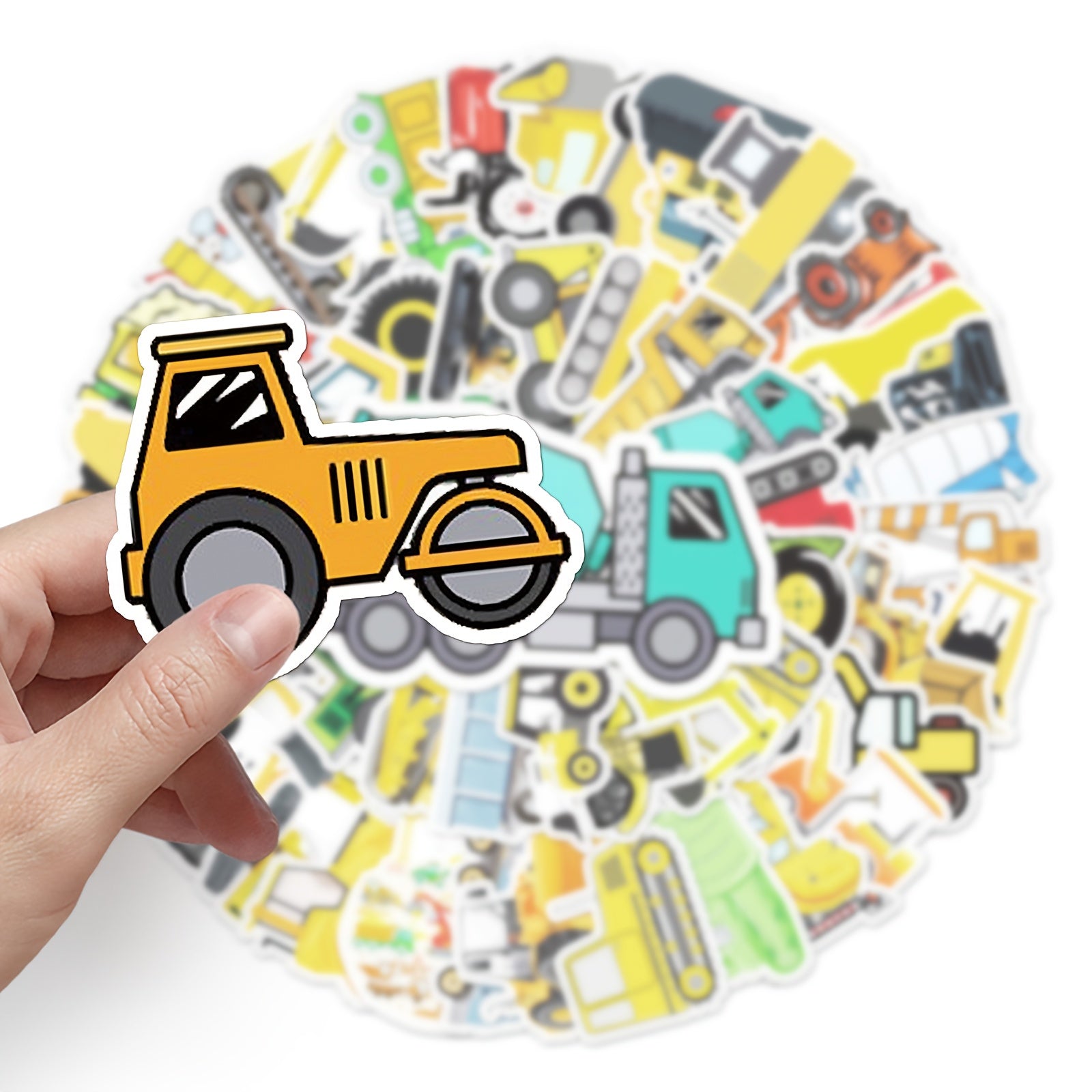50pcs Truck Sticker Engineering Vehicle Stickers Waterproof Decorative Stickers