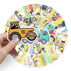 50pcs Truck Sticker Engineering Vehicle Stickers Waterproof Decorative Stickers
