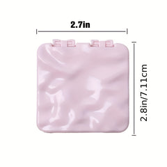 Pink Makeup Vanity Mirror Double Side Folding Portable Cosmetic Touch up Mirror