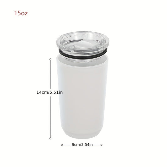 443ml Plastic Coffee Cup Portable Water Bottle for Sports Fitness