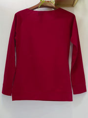 Christmas Print Pullover Sweatshirt Casual Long Sleeve Off Shoulder Sweatshirt