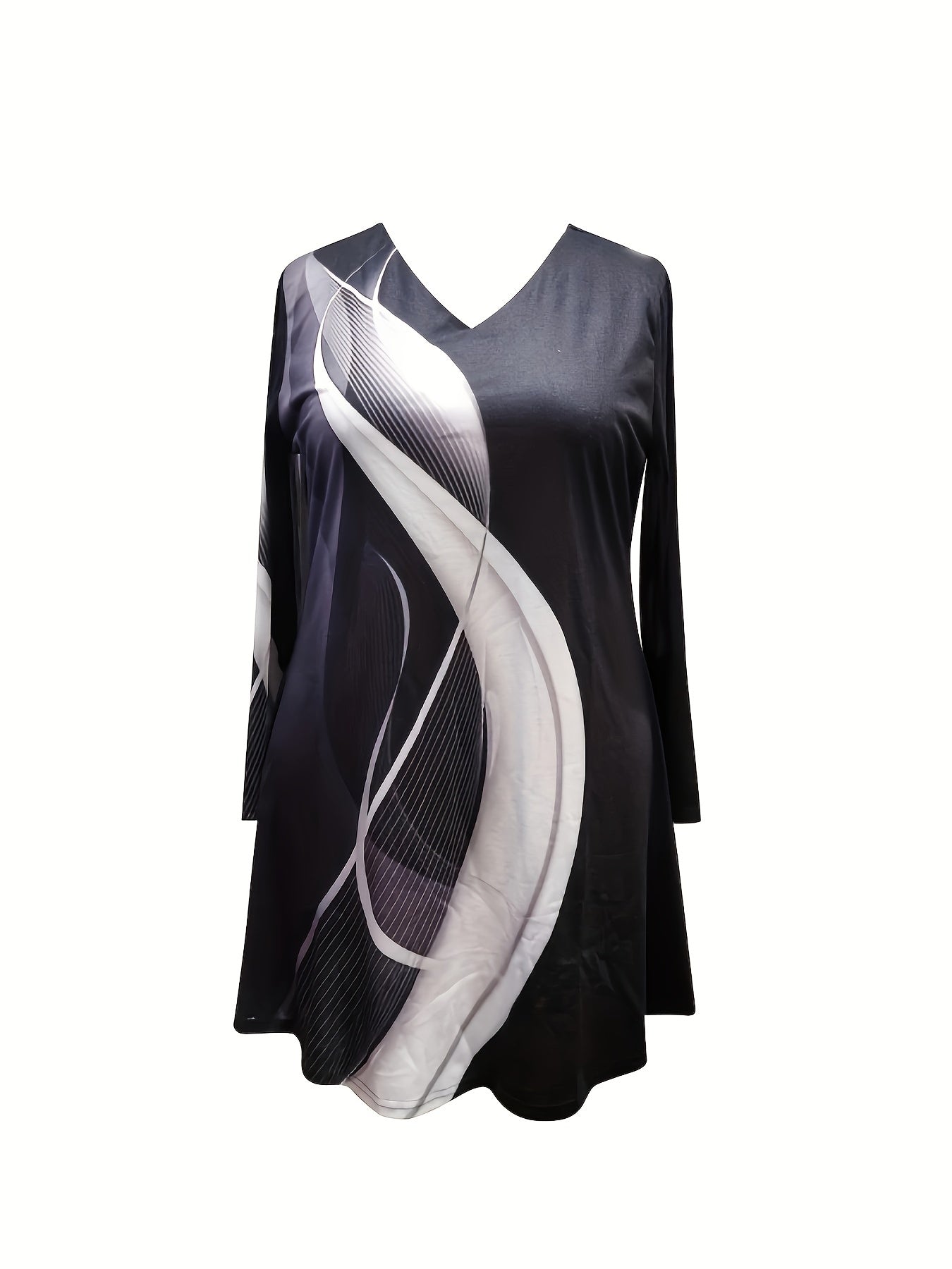 Ombre Stripe Print Maxi Dress
