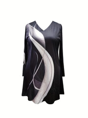 Ombre Stripe Print Maxi Dress