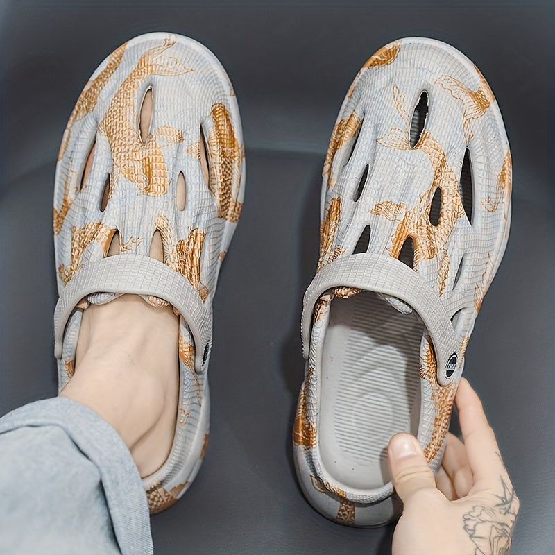 Men's Lightweight Comfy Clogs Hollow Out Non slip Sandals Summer