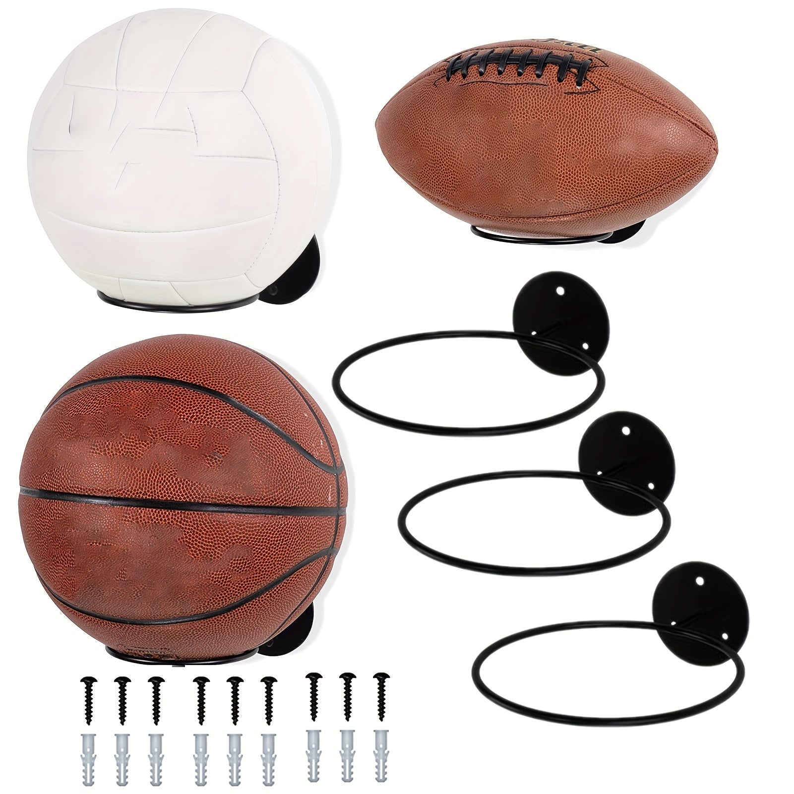 Metal Wall Mounted Ball Holder for Soccer and Football