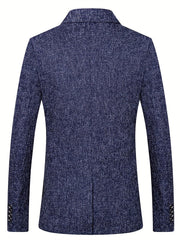 Men's Tweed Pattern Lapel Sports Coat Spring Fall