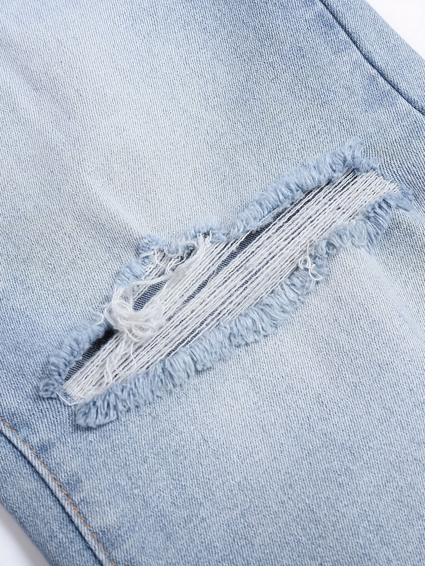 Women's Plus Ripped Fringe Trim Flare Leg Jeans