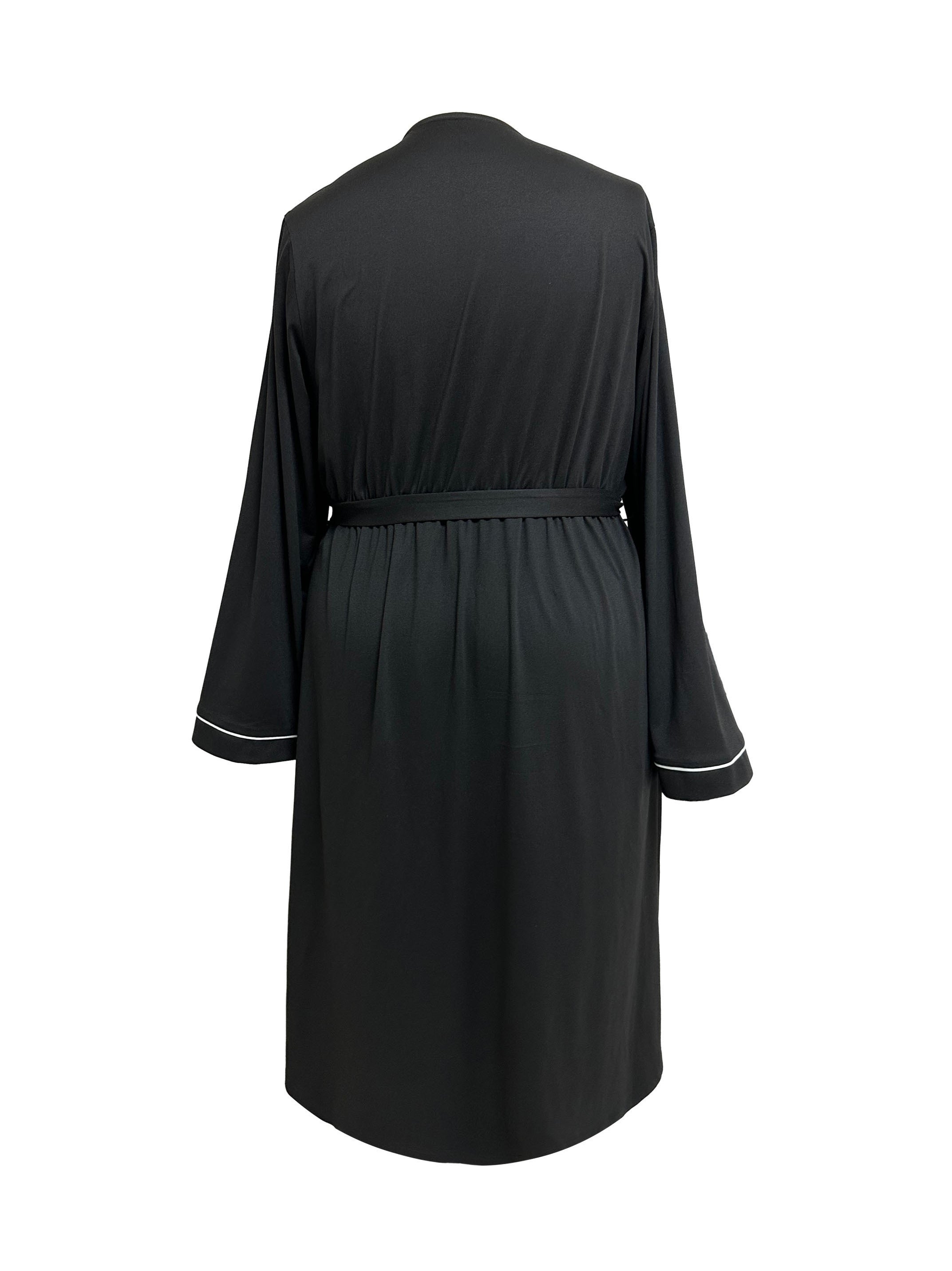 Women's Plus Size Lounge Robe with Pockets