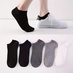 Men's Solid Liner Anklets Socks: Comfy Breathable Soft Sweat Absorbent