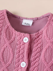 Toddler Baby Girls Cable Knit Sleeveless Dress