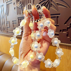 Resin Flower Keychain Candy Color Mobile Phone Pendant Girls