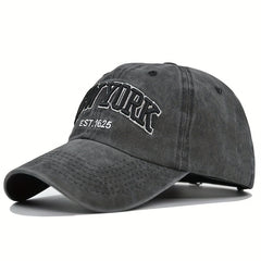 YORK Embroidery Baseball Cap Sports Hat Adjustable Sunscreen Dad Hats