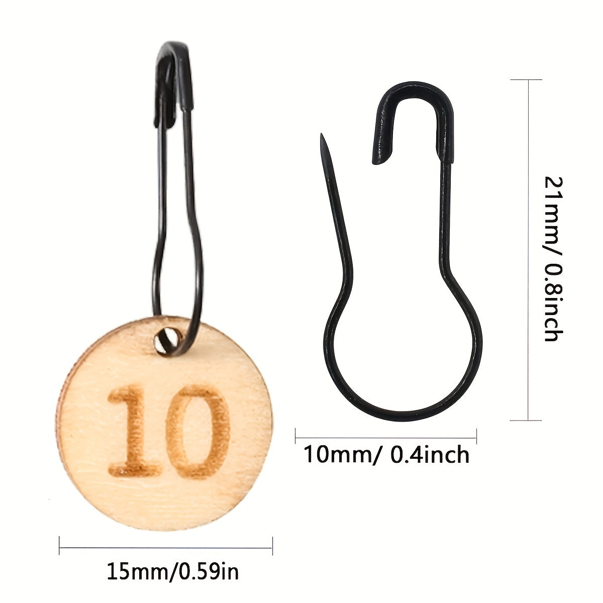 10pcs Wooden Knitting Marker Buckle Mini Marker Buckle Stitch Marker