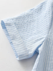 Baby Boys Gentleman Suit Shirt w/ Bowtie & Suspender