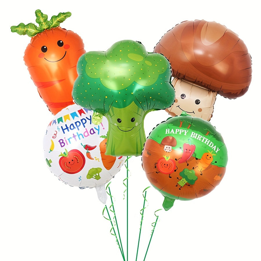 8pcs Vegetable Aluminum Balloon Combo for Birthday Party