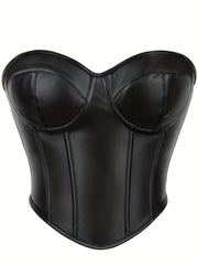 Strapless Corset Bustier Tummy Control Lace Up Push Up Body Shaper