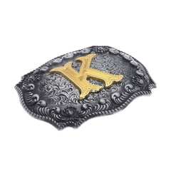 Western Cowboy Letter K Initial Belt Buckle