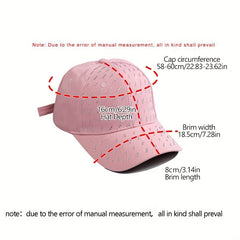 Casual Rhinestone Cotton Baseball Cap Hip Hop Sunscreen Sports Hat