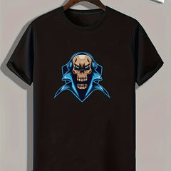 Skull Print Men's Graphic T shirt Casual Comfy Tees For Summer Mens Clothing