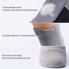 Men's Thick Cotton Basketball Socks - Anti-Slip & Breathable