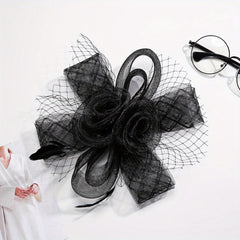 Mesh Flower Head Piece Bridal Fascinator Headpiece