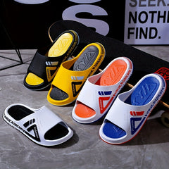Men's Casual Non Slip Slides Open Toe Slippers for Indoor Outdoor Beach Shower