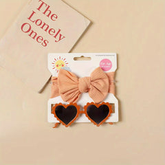 Baby Girls Bow Headbands & Sunglasses Set - Birthday Gift