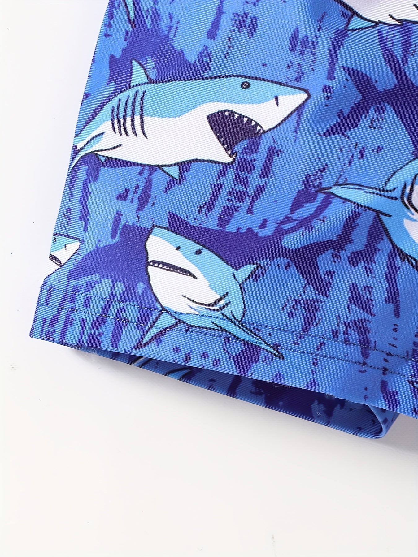 Boys Cartoon Shark Swimming Trunks Beach Vacation Kids Summer Clothes