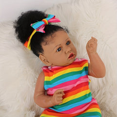 22" Realistic Reborn Baby Dolls African American Girl