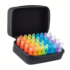 Monthly Pill Storage Box 2 Times 30 Pill Portable Travel Box w/ 32 Compa