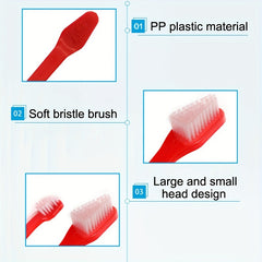 8pcs Double Headed Pet Toothbrush Set Dental Hygiene Soft Bristle Dog Toothbrush