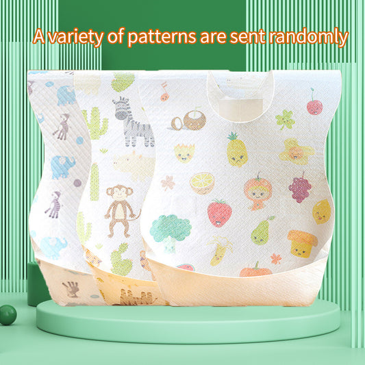 10pcs Disposable Baby Bibs for 3 Months Random Style