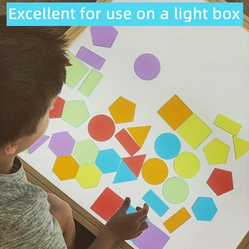 36pc Translucent Geometric Toys for Math & Color Learning