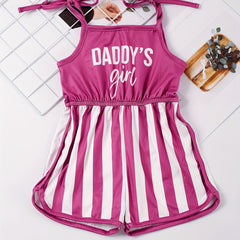 Toddler Girls DADDY'S GIRL Cami Rompers for Beach Vacation
