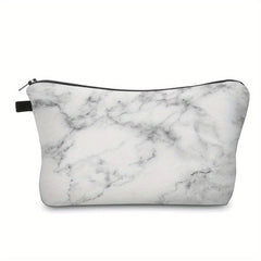 Marble Pattern Toiletry Bag for Women Water Resistant Makeup Pouch