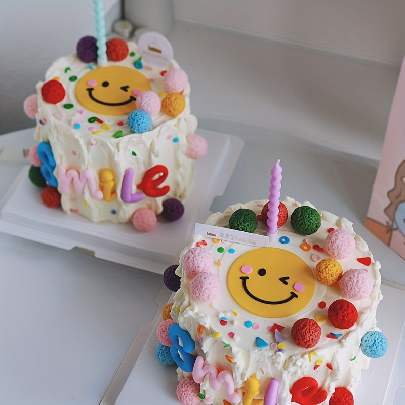 Happy Face Cake Decoration Ornaments - Birthday Inserts