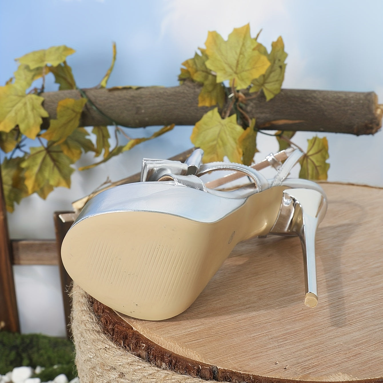 Women's Bowknot Stiletto Heel Sandals Peep Toe Platform Shoes