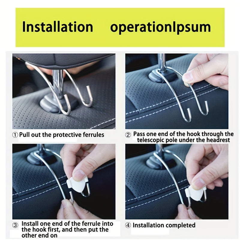 4pcs Car Hooks Seat Back Storage Hooks Garden Tool Flower Pot Hanging Hooks