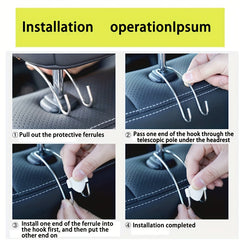 4pcs Car Hooks Seat Back Storage Hooks Garden Tool Flower Pot Hanging Hooks