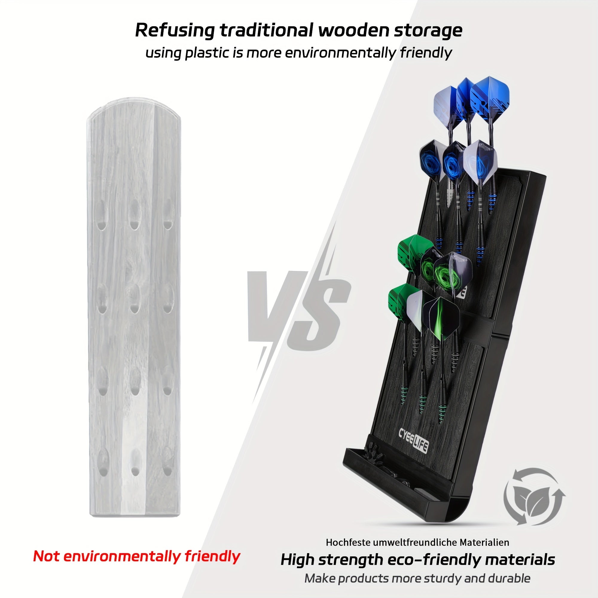 Cyeelife Dart Holder Plastic Dart Wall Mount For 12 Darts