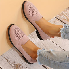 Women's Mesh Slip On Sneakers Outdoor Shoes Knitted Loafers