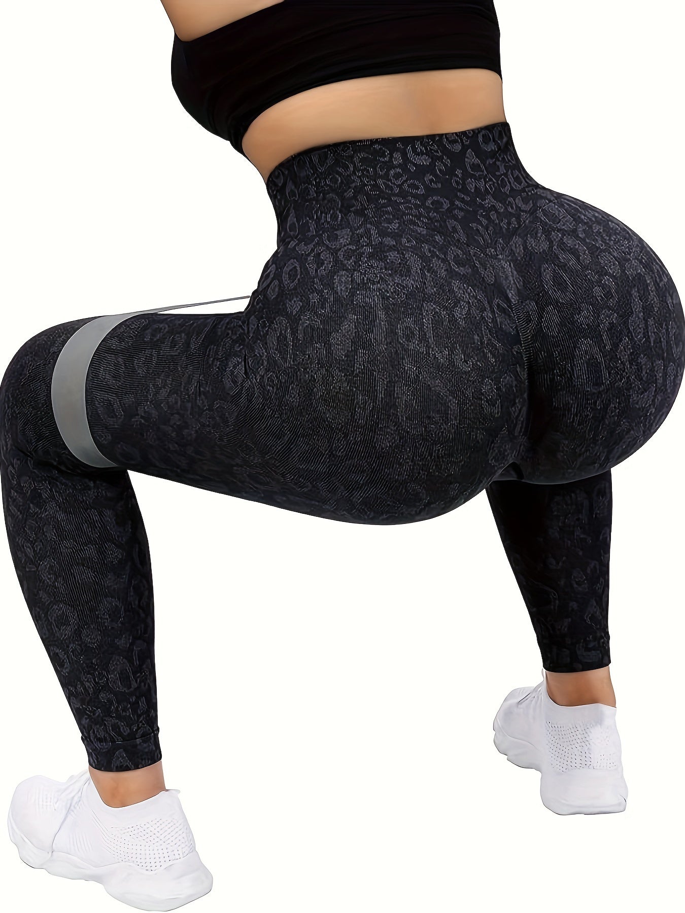 Leopard High Waist Butt Lifting Yoga Leggings Slim Fit Tummy Control Pants