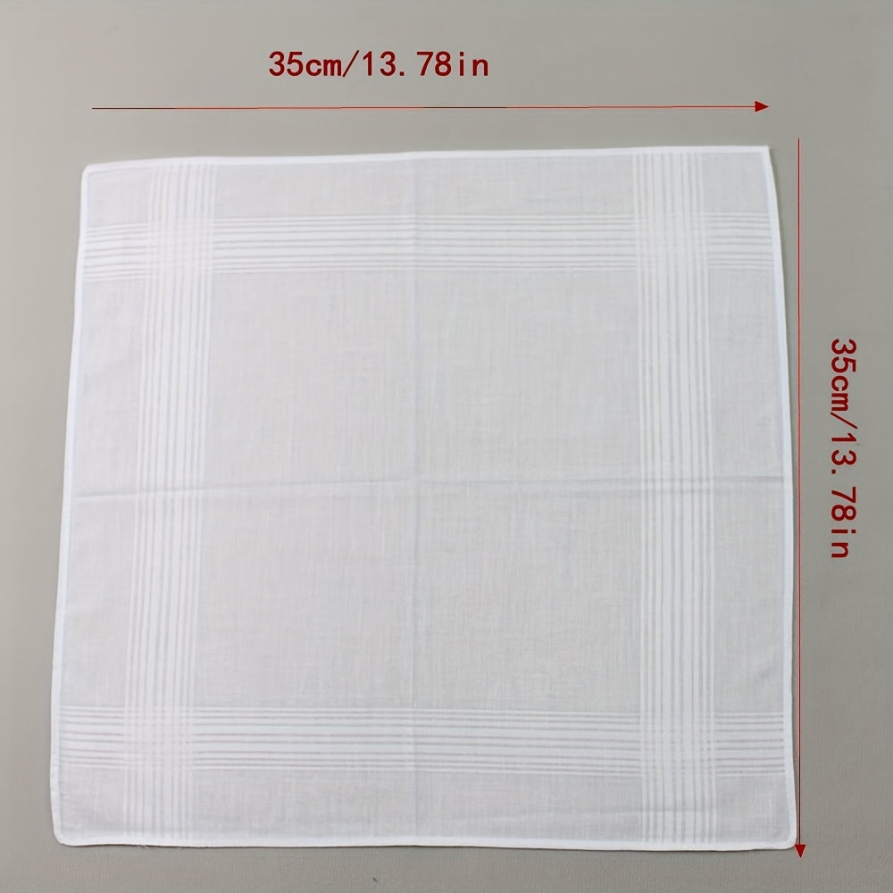 Fabric Pocket Squares 10 Pack Soft Washable Handkerchiefs
