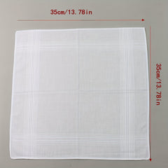 Fabric Pocket Squares 10 Pack Soft Washable Handkerchiefs